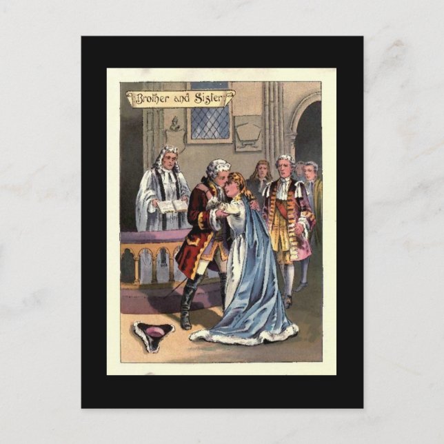 Bruder und Schwester Postkarte (Vorderseite)