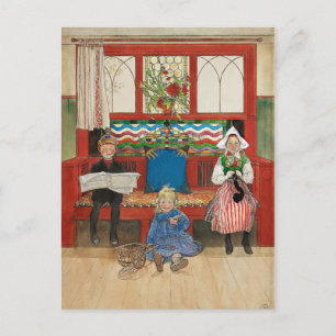 Bruder und Schwester spielen Mama und Papa Postkarte