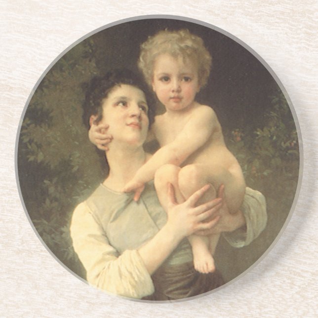 Bruder und Schwester von William Adolphe Bouguerea Getränkeuntersetzer (Vorne)
