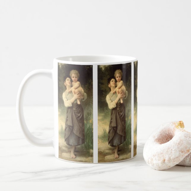 Bruder und Schwester von William Adolphe Bouguerea Tasse (Mit Donut)