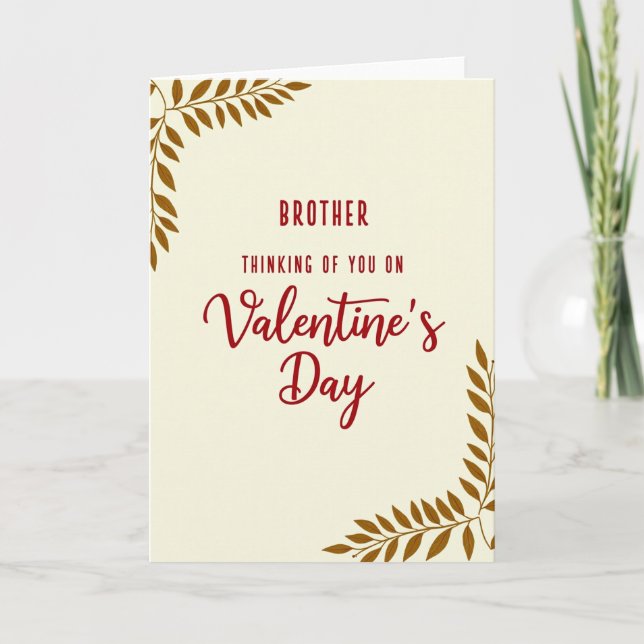 Bruder Valentinstagskarte Karte (Vorderseite)