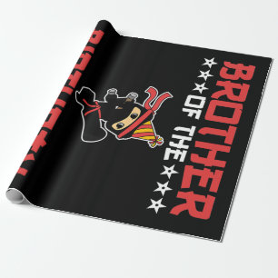Bruder von Birthday Ninja Kampf Taekwondo Geschenk Geschenkpapier