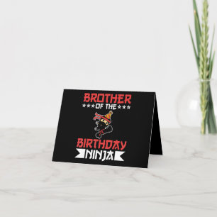 Bruder von Birthday Ninja Kampf Taekwondo Geschenk Karte