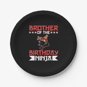 Bruder von Birthday Ninja Kampf Taekwondo Geschenk Pappteller
