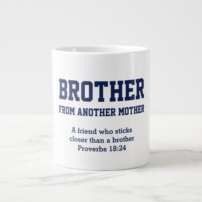 BRUDER VON EINER ANDEREN MUTTER | Christliche Brom Jumbo-Tasse (Vorderseite)