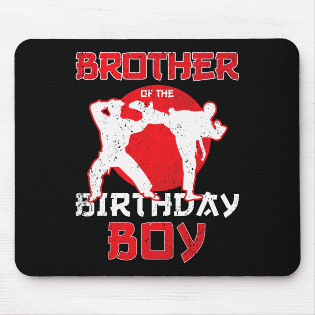 Bruder von Karate Taekwondo Boy Marti Mousepad (Vorne)