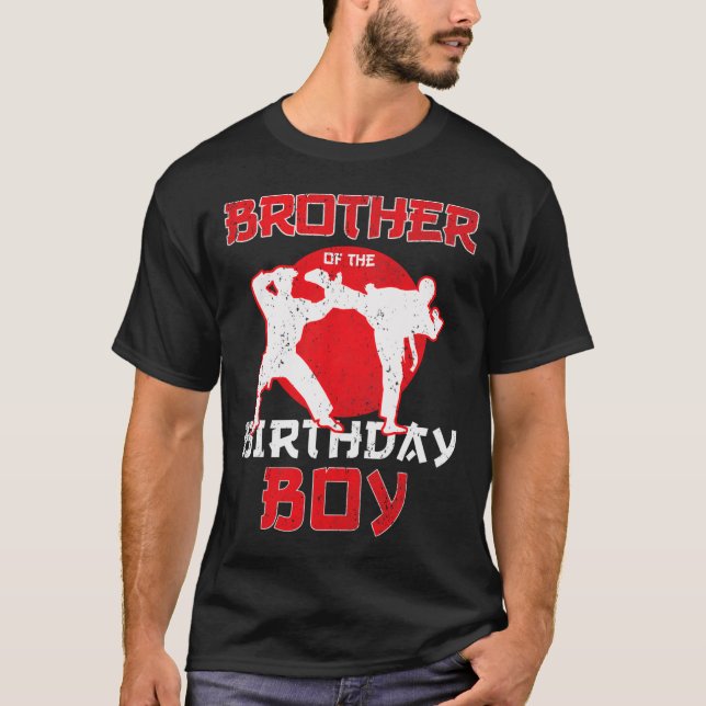 Bruder von Karate Taekwondo Boy Marti T-Shirt (Vorderseite)