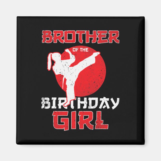 Bruder von Karate Taekwondo Girl Mart Magnet (Vorne)