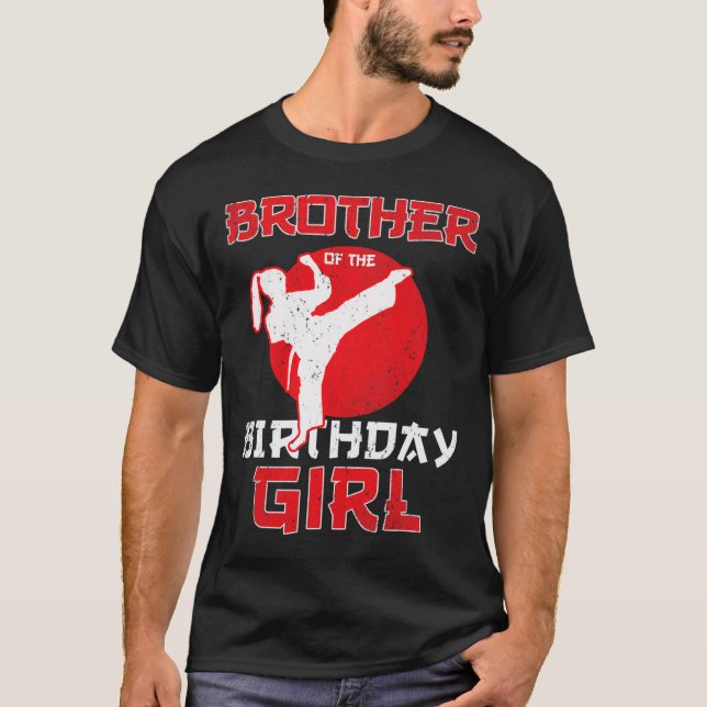 Bruder von Karate Taekwondo Girl Mart T-Shirt (Vorderseite)