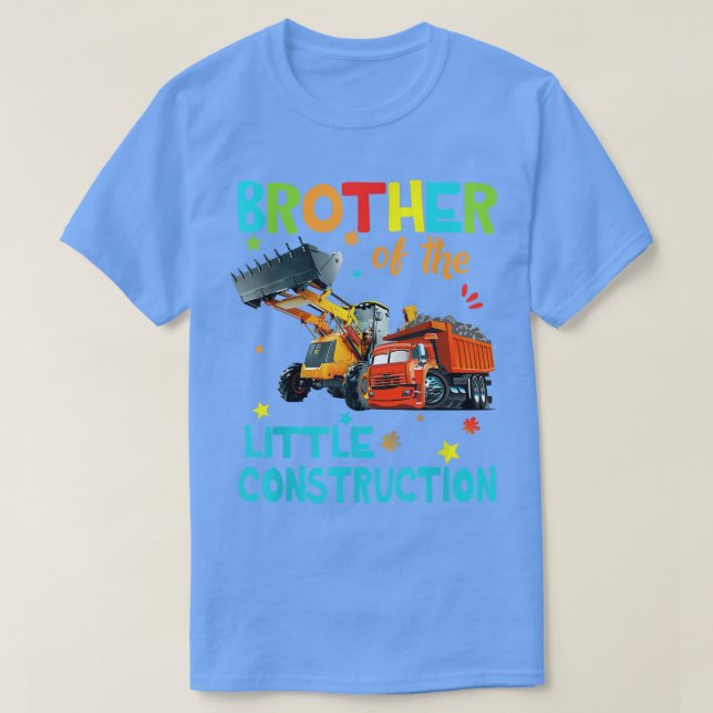 Bruder von kleinen Bauwagen Geburtstag Fami T-Shirt (Design vorne)