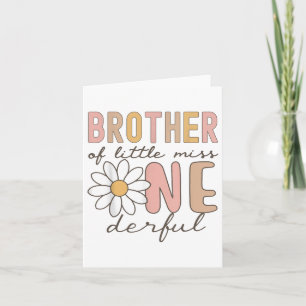 Bruder von Little Miss Onederful ersten Geburtstag Karte