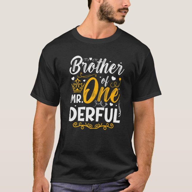 Bruder von Mr. One Derful Party Matching Family 1. T-Shirt (Vorderseite)