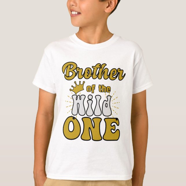 Bruder von Wild One zum Geburtstag T-Shirt (Vorderseite)