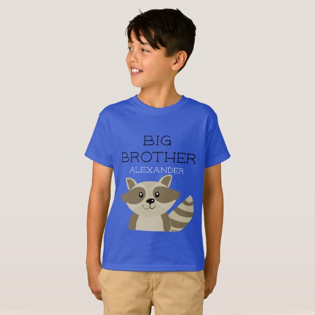 Bruder-Waschbär-Tierjungen-Geschwister-Jungen T-Shirt (Vorne ganz)