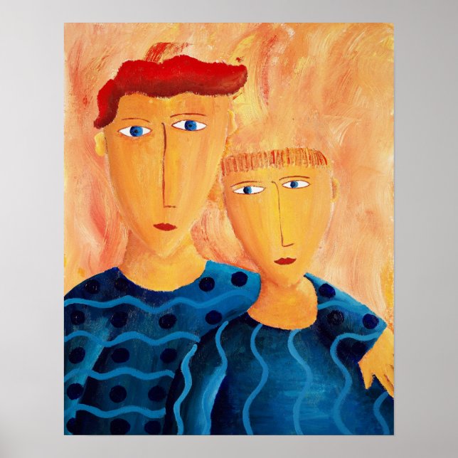 Brüder Zeitgenössische Malerei Kunstdrucken Poster (Vorne)