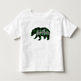 Bruderbär   Kariert grün Kleinkind T-shirt