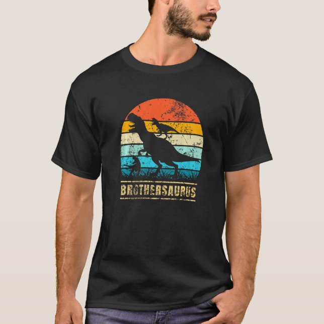 Bruderdinosaurus rex Bruder Saurus Dinosaurier T-Shirt (Vorderseite)