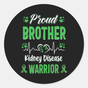 Bruderkrankheit Krieger-Bewusstsein Ribbon Gr Runder Aufkleber