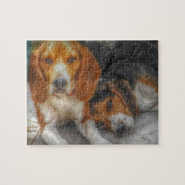 Brüderliche Beagles Puzzle (Horizontal)