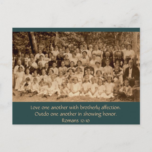 Brüderliche Liebe: Country Church Revival etwa 190 Postkarte (Vorderseite)