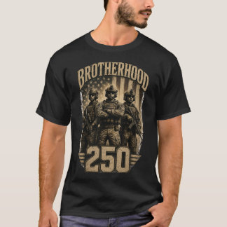 Brüderschaft 250 Amerikanisch Militär Patriotisch T-Shirt