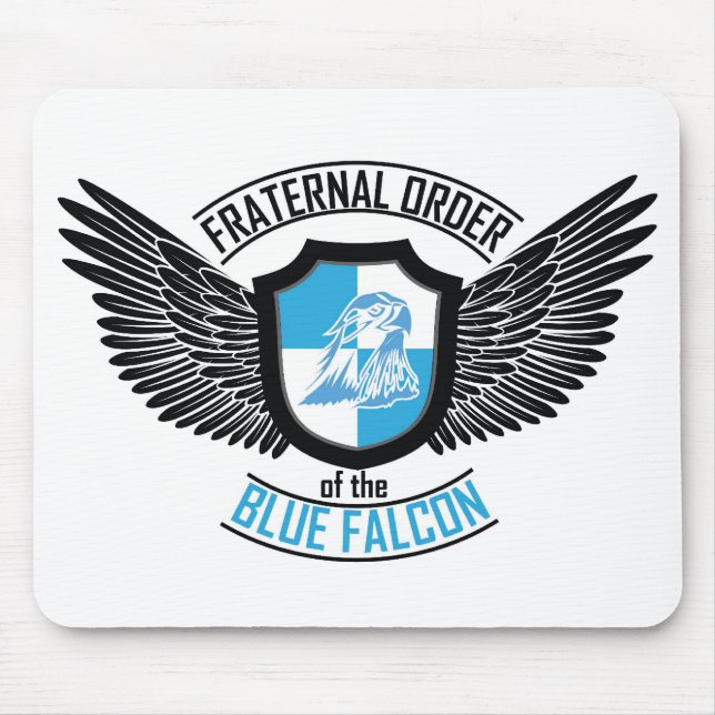Bruderschaft des blauen Falken, blauer Falke Mousepad (Vorne)