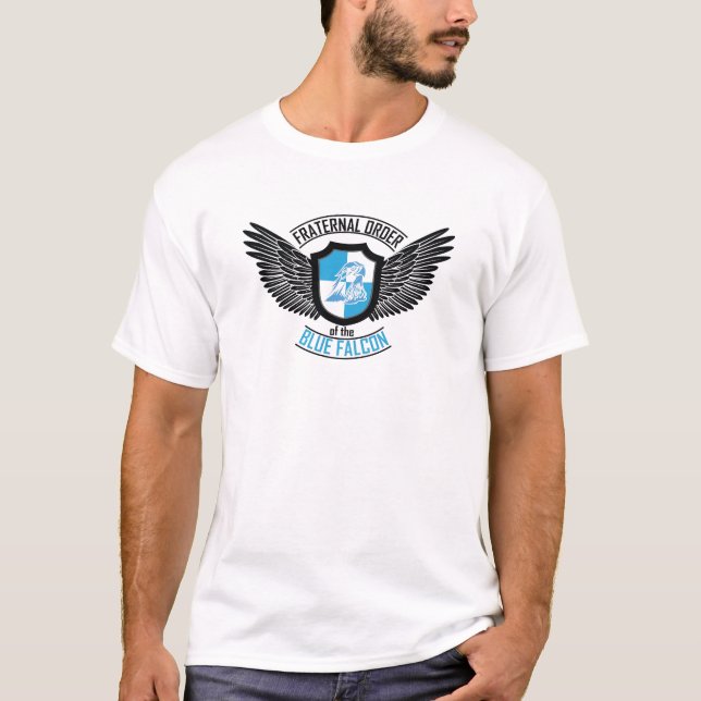 Bruderschaft des blauen Falken, blauer Falke T-Shirt (Vorderseite)