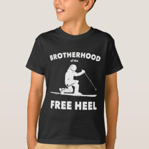 Brüderschaft des freien Fersen-Telemark-Skilaufens T-Shirt