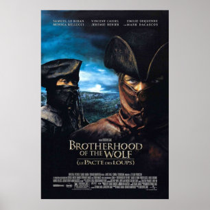 Bruderschaft des Wolfs Französisch Poster