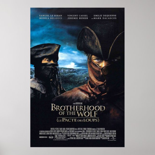 Bruderschaft des Wolfs Französisch Poster (Vorne)
