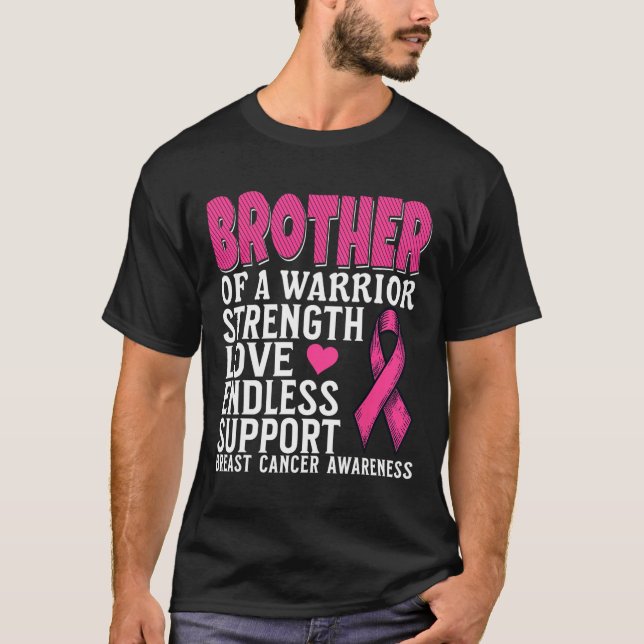 Bruderschaft eines Brustkrebses eines Kriegers T-Shirt (Vorderseite)