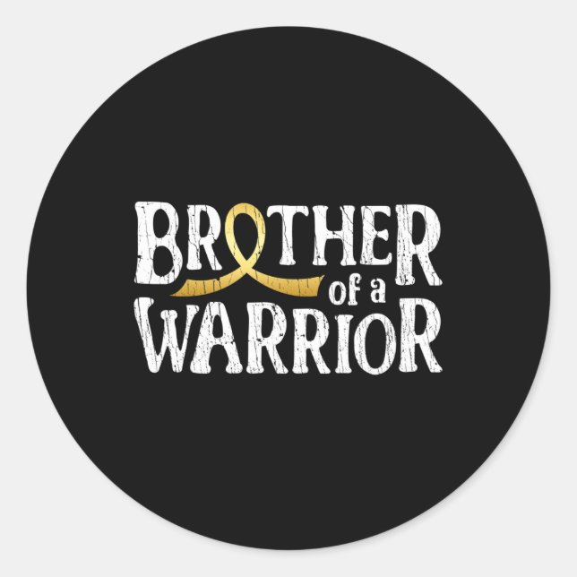 Bruderschaft eines Kriegers Runder Aufkleber (Vorderseite)