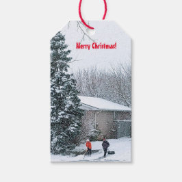 Bruderschaft schneebedeckte Tags Geschenkanhänger