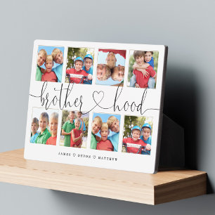 Bruderschaft Skriptgeschenk für Brüder FotoCollage Fotoplatte