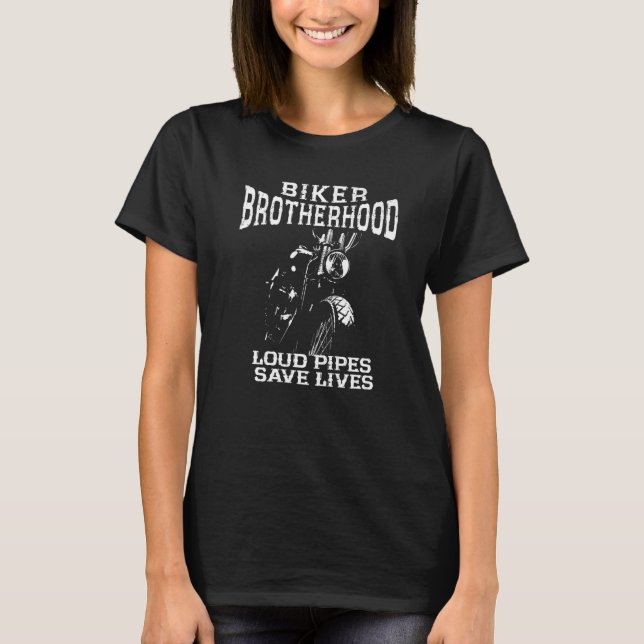 Bruderschafterfahrer Cooler Chopper Motorradfahrer T-Shirt (Vorderseite)