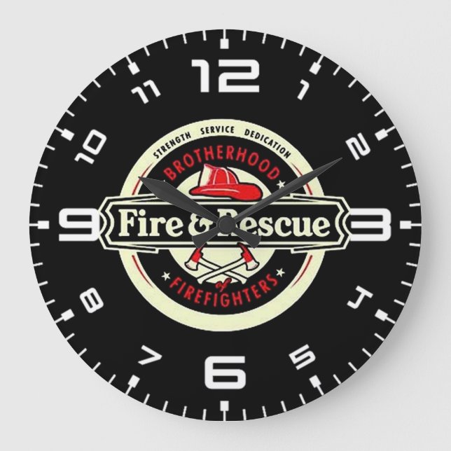 Bruderschafts-Feuerwehrmänner Große Wanduhr (Vorderseite)