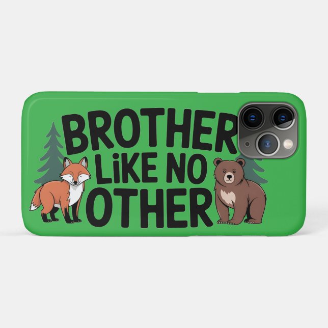 Brüderschaftsgrafik: Illustration von Fuchs und Bä Case-Mate iPhone Hülle (Rückseite (Horizontal))