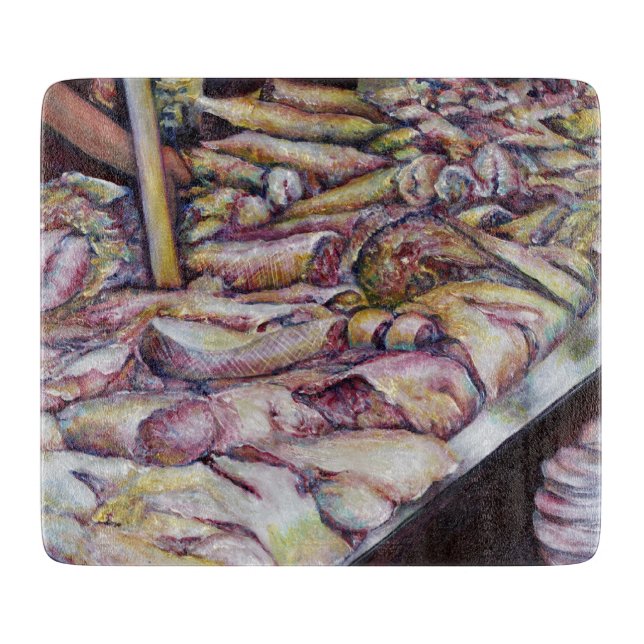 Brüderung mit frischem Fisch Schneidebrett (Vorderseite)