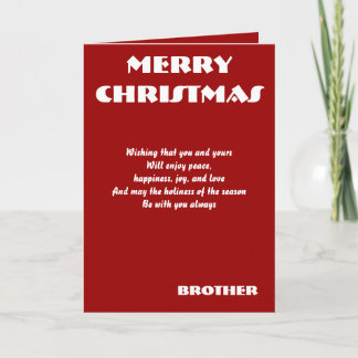Bruderweihnachtskarten Feiertagskarte
