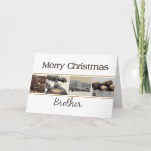 Bruderweihweihnachtskarte mit Ornamenten Feiertagskarte