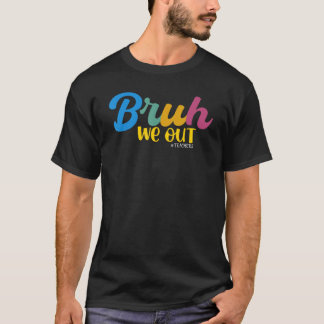 BruderWir Sind Draußen Lehrer Retro Sommerferien L T-Shirt