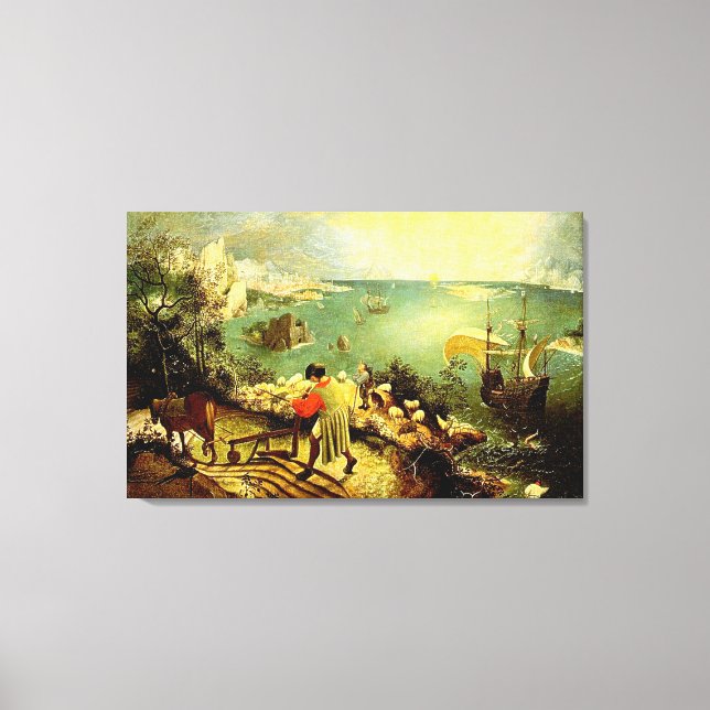 Bruegel's Landschaft mit dem Fall von Icarus - 155 Leinwanddruck (Vorderseite)