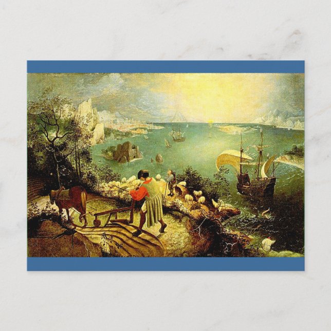 Bruegel's Landschaft mit dem Fall von Icarus - 155 Postkarte (Vorderseite)