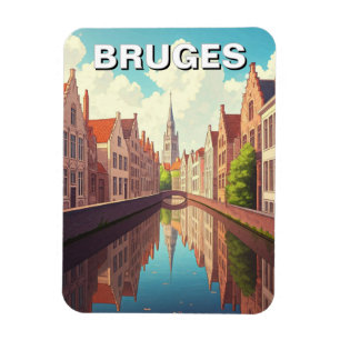Bruges Belgium Reisen Souvenir Magnet