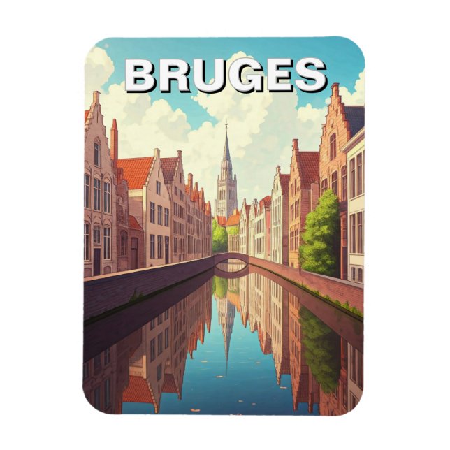 Bruges Belgium Reisen Souvenir Magnet (Vertikal)