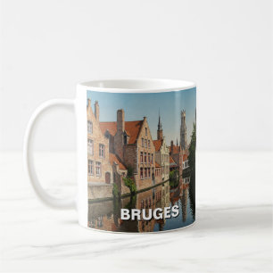 Bruges Belgium Reisen Souvenir Vintag Kaffeetasse