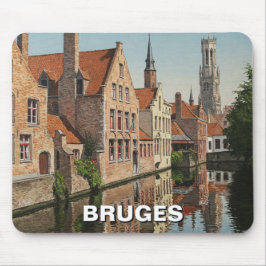 Bruges Belgium Reisen Souvenir Vintag Mousepad
