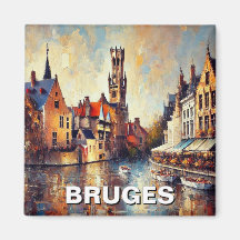 Bruges Belgium Reisen Souvenirgemälde