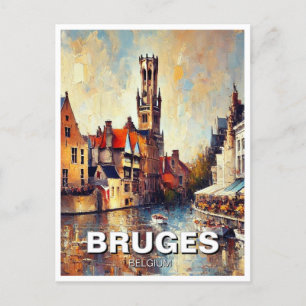 Bruges Belgium Reisen Souvenirgemälde Postkarte
