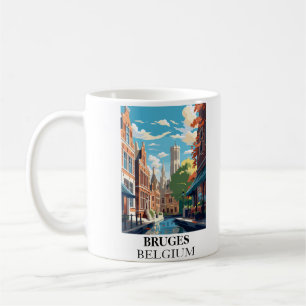 Bruges Belgium Reisevorführung Kaffeetasse